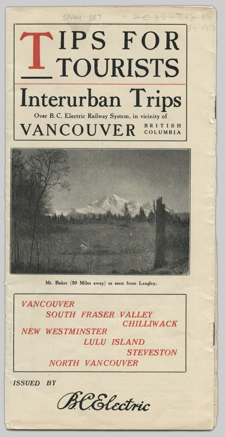 Tips for tourist archival brochure from 1913